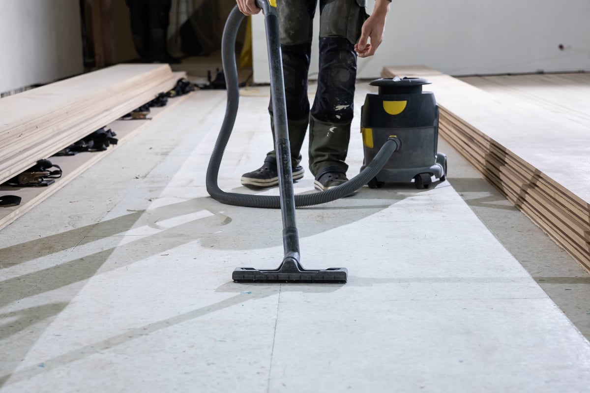 Construction site post-cleaning